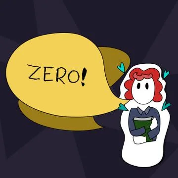 Handwriting text writing Zero. Concept meaning The emptiness nothingness of s 스톡 일러스트