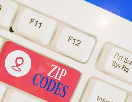 Handwriting text writing Zip Codes. Concept meaning numbers added to a postal Foto stock