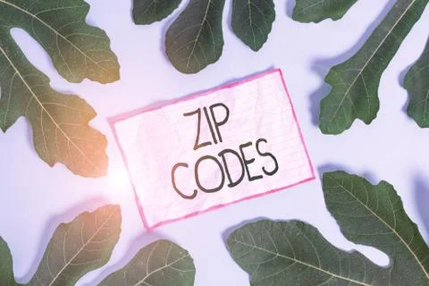Handwriting text writing Zip Codes. Concept meaning numbers added to a postal Stock Photos