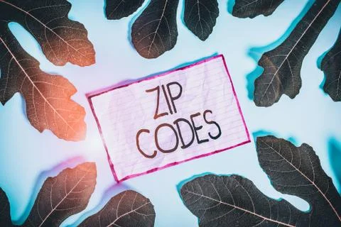 Handwriting text writing Zip Codes. Concept meaning numbers added to a postal 스톡 사진