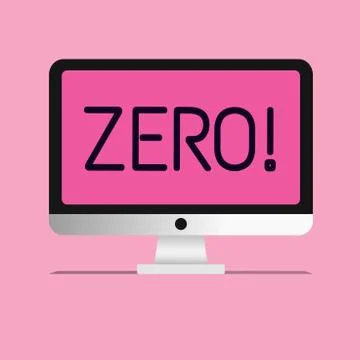 Handwriting text Zero. Concept meaning no quantity or number nought Nothing N Ilustração Stock