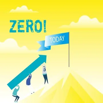 Handwriting text Zero. Concept meaning The emptiness nothingness of something Stock Illustration