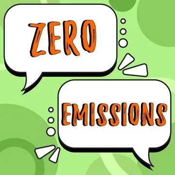 Handwriting text Zero Emissions. Concept meaning emits no waste products that Stock Illustration