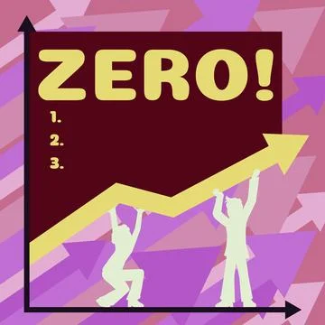 Handwriting text Zero. Internet Concept no quantity or number nought Nothing Ilustração Stock