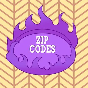 Handwriting text Zip Codes. Concept meaning numbers added to a postal address to Stock-Illustration