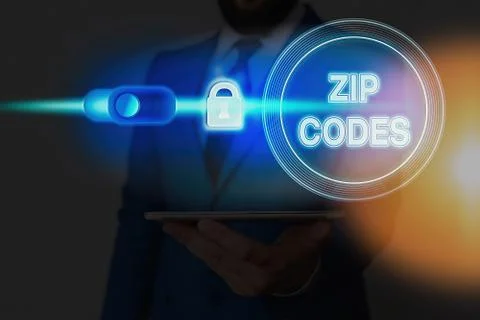 Handwriting text Zip Codes. Concept meaning numbers added to a postal address to 스톡 사진