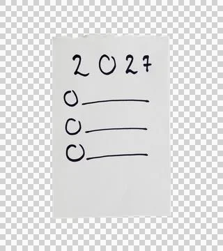 Handwritten 2027 checklist Photos