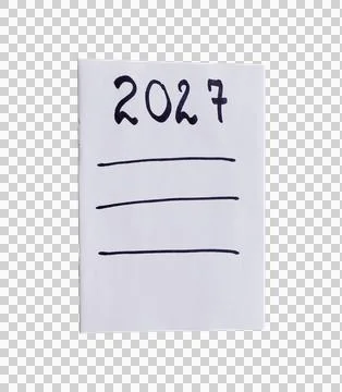Handwritten 2027 checklist Stockfoto's