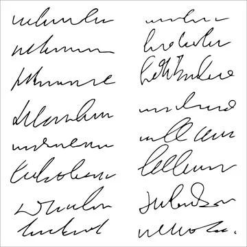 Handwritten abstract text, vector cursive script, imitation of hand-drawn ink 스톡 일러스트