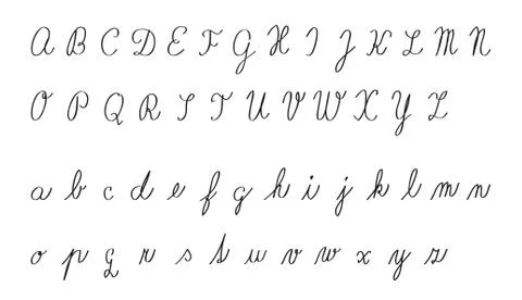 Handwritten alphabet Stock Illustration