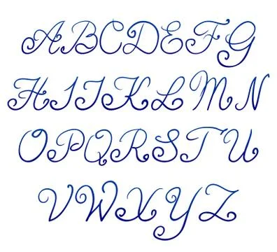 Handwritten alphabet vector Stock Illustration
