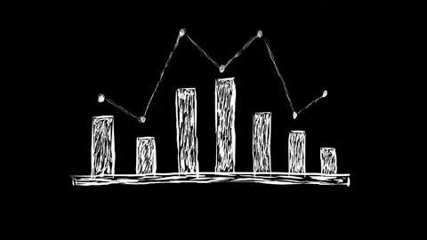 Handwritten Analysis Diagram on Black Background Stock Footage 284704839