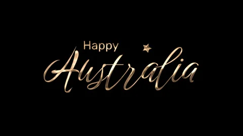 Handwritten Australia Day Animated Stock Footage 296488042