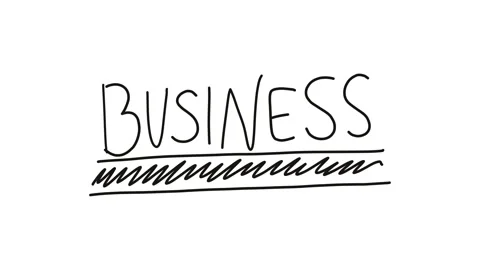 Handwritten busines word Stock Footage 326861563