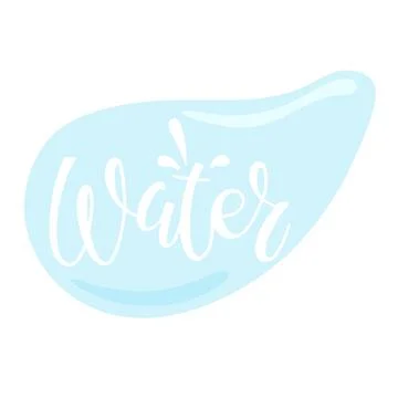 Handwritten calligraphy text on blue drop form. Motivational qoute, Correct Stock Illustration