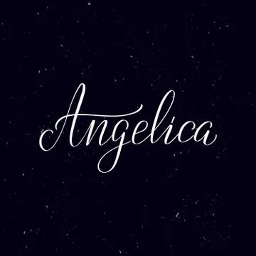 Handwritten calligraphy text, chalk on a blackboard Stock Illustration