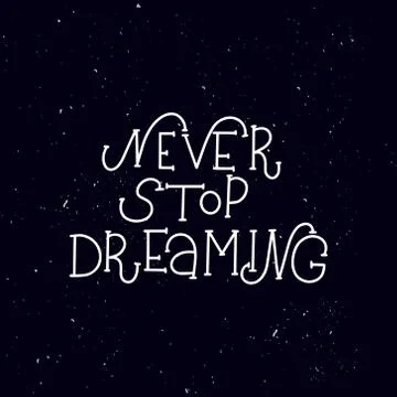 Handwritten calligraphy text, chalk on a blackboard Stock Illustration