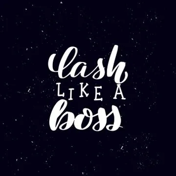 Handwritten calligraphy text, chalk on a blackboard Stock Illustration