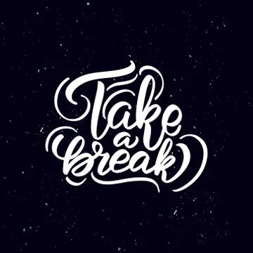 Handwritten calligraphy text, chalk on a blackboard Stock Illustration