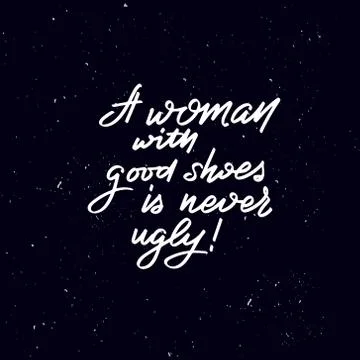 Handwritten calligraphy text, chalk on a blackboard Stock Illustration