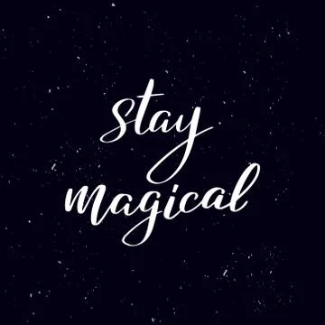 Handwritten calligraphy text, chalk on a blackboard Stock Illustration
