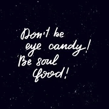 Handwritten calligraphy text, chalk on a blackboard Stock Illustration