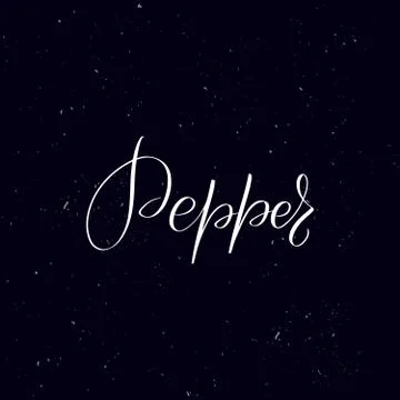 Handwritten calligraphy text, chalk on a blackboard Stock Illustration