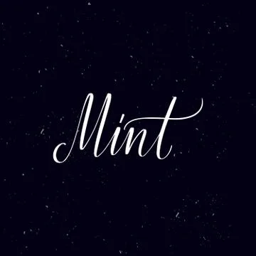 Handwritten calligraphy text, chalk on a blackboard Stock Illustration