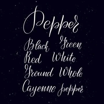 Handwritten calligraphy text, chalk on a blackboard Stock Illustration
