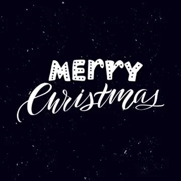 Handwritten calligraphy text, chalk on a blackboard Stock Illustration