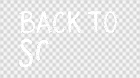 Handwritten Chalk Back to School Text Animation on Transparent Background. Stock Footage 341528211