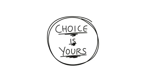 Handwritten Choice Is Yours Message Stock Footage 326879244