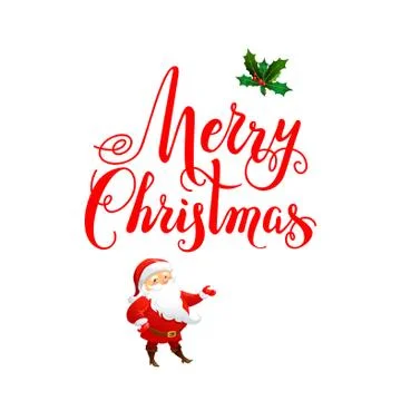 Handwritten Christmas letteing Stock Illustration