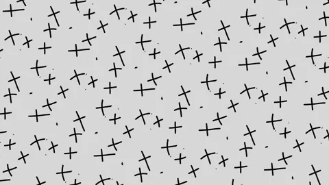 Handwritten doodle crosses pattern different scribbles, pen drawing, abstract 스톡 동영상 219424337