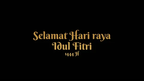 Handwritten Eid Mubarak Animated Text in Gold Color. Suitable for Eid Al-Fitr Ce Stock Footage 235867600