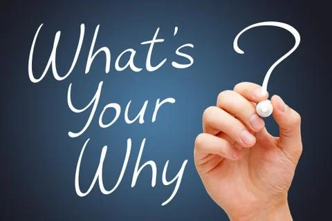Handwritten Existential Question What Is Your Why 스톡 사진