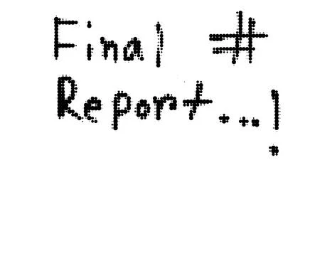 Handwritten final report text label with hash symbol handwriting document イラスト素材