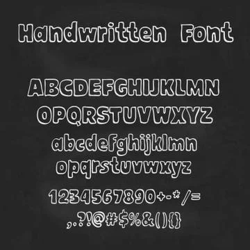 Handwritten Font Stock Illustration