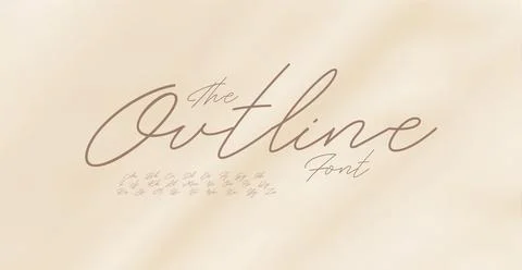 Handwritten font script alphabet. Simple pen drawing letters, cursive letter set Stock Illustration