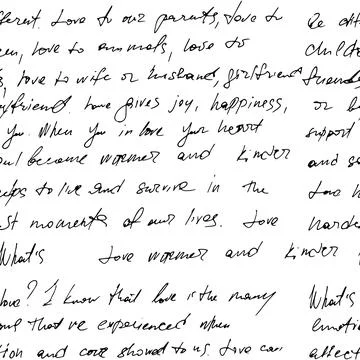 Handwritten ink text background. Love letter imitation of vintage writting .. Stock Illustration
