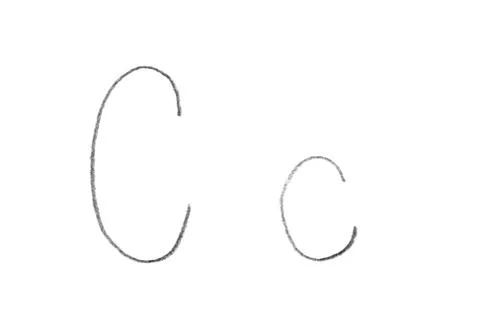 Handwritten letter c Stock Photos