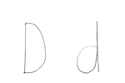 Handwritten letter d Stock Photos