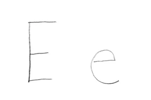 Handwritten letter e Stock Photos