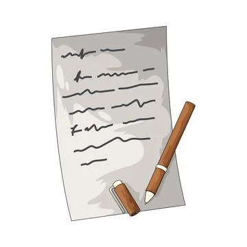 Handwritten letter illustration Illustrazione stock