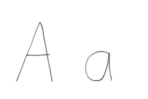 Handwritten letter a Stock Photos