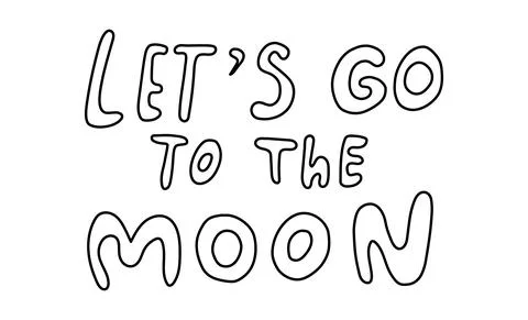 Handwritten lettering about space Stock Illustration