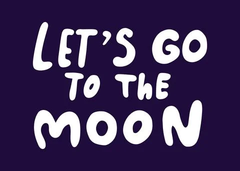 Handwritten lettering about space Stock Illustration