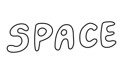 Handwritten lettering about space Stock Illustration