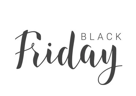 Handwritten Lettering of Black Friday. Vector Illustration. Illustrazione stock