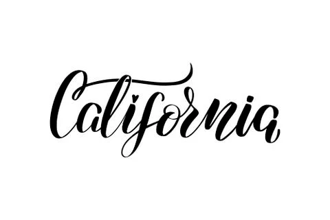 Handwritten lettering Califorinia Stock Illustration